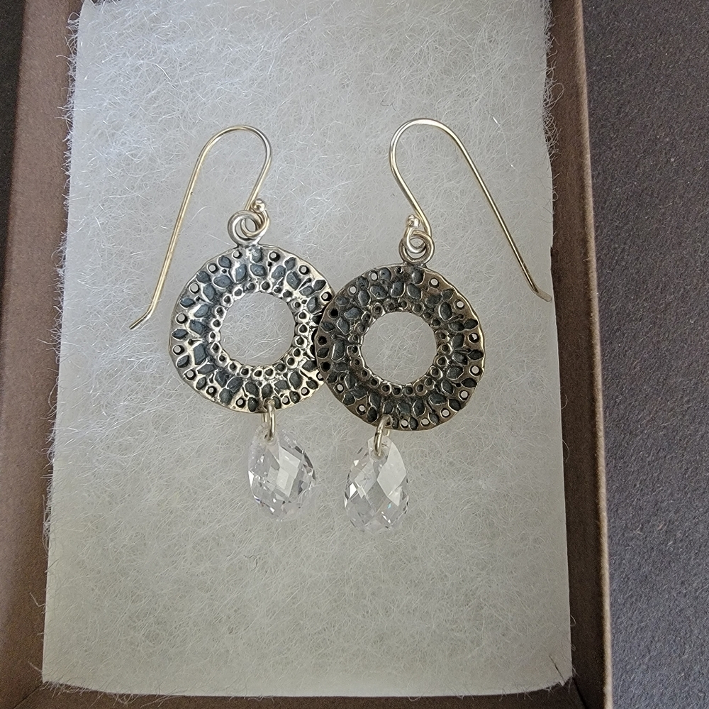 Vintage Silpada Zirconia Drop earrings W1520